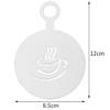 4 Pcs Stainless Steel Coffee Decorating Stencils Barista Coffee Stencils Coffee Art Templates for Cappuccino Chocolate Silver view 2