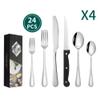Silverware Set for 10 Steak knife included Luxury Beautifully Flatware Set 40 Pieces Elegant Tableware Set 18/10 Stainless Steel Cutlery Utensil Sets for Home Restaurant Dishwasher Safe view 2