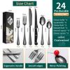 Silverware Set for 10 Steak knife included Luxury Beautifully Flatware Set 40 Pieces Elegant Tableware Set 18/10 Stainless Steel Cutlery Utensil Sets for Home Restaurant Dishwasher Safe view 4