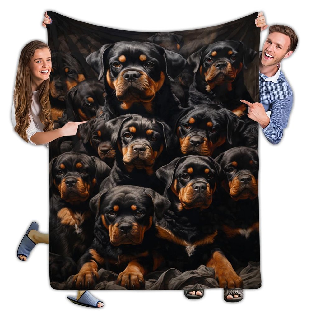 365CUSGIFTS Rottweilers Blanket Birthday Gifts for Mom from Daughter Son, Mom Gifts for Christmas - Wife Birthday Gifts, Gifts for Wife from Husband