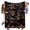 365CUSGIFTS Rottweilers Blanket Birthday Gifts for Mom from Daughter Son, Mom Gifts for Christmas - Wife Birthday Gifts, Gifts for Wife from Husband view 1