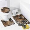 ZGDPBYF Tiger Wildlife Bathroom Rugs Sets 3 Piece White Brown Golden Ferocious Tiger Non Slip Bath Mats for Bathroom Floor, Soft Washable Bathroom Mats and Rugs Sets for Toilet Shower Sink view 3