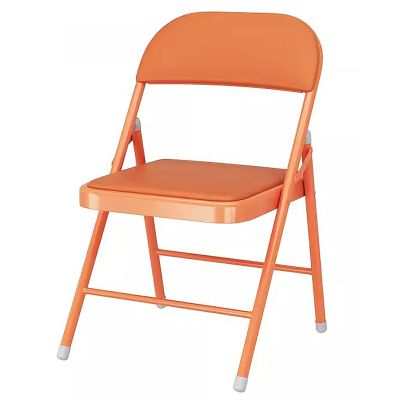 LMXRYPD Folding Chair, Outdoor Chair, with Padded Seats, Portable Stackable Foldable Chairs for Indoor and Outdoor, for Events Office Wedding Party(Orange)