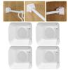 4pcs Curtain Rod Brackets Plastic No Drill Wall Holders view 3