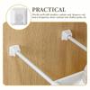 4pcs Curtain Rod Brackets Plastic No Drill Wall Holders view 4