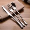 Silverware Set for 12 Luxury Beautifully Rounded Handle Flatware Set 48 Pieces Elegant Tableware Set 18/10 Stainless Steel Cutlery Utensil Sets for Home Restaurant Ergonomic Dishwasher Safe view 3