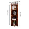 NRNQMTFZ Tall Narrow Bookcase with Shelves,Free Standing Storage Modern Bookshelf,Industrial Wood Bookcase,5-Tier Bookcase Storage Shelves(Walnut Color) view 2
