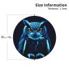 6Pcs Drink Coasters for Drinks Tabletop Protection, Blue Owl Leather Coaster for Kinds of Cups, Absorbent Cup Coaster for Coffee Table Home Decor 4" Cup Mat Pad view 2