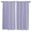 63 Inch Long Tier Curtains for Kitchen, Solid Color Medium Purple Bathroom Window Curtains Rod Pocket Short Curtains Window Treatment Tiers for Living Room Farmhouse 2 Panels view 1