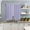 63 Inch Long Tier Curtains for Kitchen, Solid Color Medium Purple Bathroom Window Curtains Rod Pocket Short Curtains Window Treatment Tiers for Living Room Farmhouse 2 Panels view 3