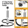 Beer Keg Tap Pump S-System Keg Pump For EU Kegs (Not Fit US), 4 Inch Beer Tap Beer Pump Keg Tap Kit Beer Faucet Keg Taps for Kegs Keg Hand Pump Keg Tap for Beer Keg Tapper Party Tap Kegerator Pump view 2