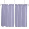 54 Inch Long Tier Curtains for Kitchen, Solid Color Medium Purple Bathroom Window Curtains Rod Pocket Short Curtains Window Treatment Tiers for Living Room Farmhouse 2 Panels view 1