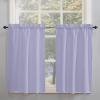 54 Inch Long Tier Curtains for Kitchen, Solid Color Medium Purple Bathroom Window Curtains Rod Pocket Short Curtains Window Treatment Tiers for Living Room Farmhouse 2 Panels view 2