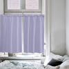 54 Inch Long Tier Curtains for Kitchen, Solid Color Medium Purple Bathroom Window Curtains Rod Pocket Short Curtains Window Treatment Tiers for Living Room Farmhouse 2 Panels view 4