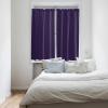 63 Inch Long Tier Curtains for Kitchen, Solid Color Dark Purple Bathroom Window Curtains Rod Pocket Short Curtains Window Treatment Tiers for Living Room Farmhouse 2 Panels view 4