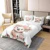 Feelyou Cute Koala Bedding Set Twin Size Kids Cartoon Animal Comforter Cover Set for Boys Girls Teens Flower Floral Print 100% Cotton Duvet Cover Farm Zoo Garden Theme Bedspread Cover Quilt Cover view 2