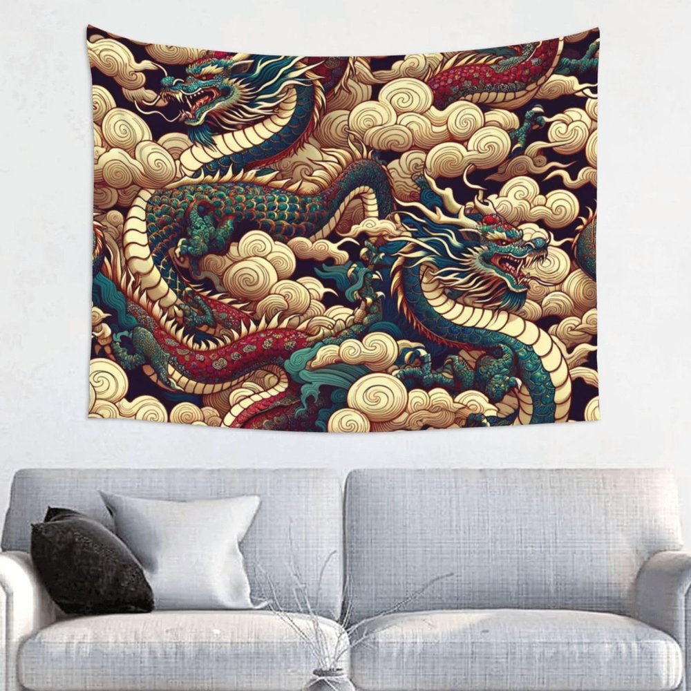 Augenstern 29x37in Bedroom Tapestry Cloud-Dragon-China-Japanese Wall Decor Wall Hanging Tapestry For Dorm Living Room