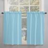 54 Inch Long Tier Curtains for Kitchen, Soild Color Sapphire Blue Bathroom Window Curtains Rod Pocket Short Curtains Window Treatment Tiers for Living Room Farmhouse 2 Panels view 2