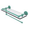 Allied Brass DT-1PT/16-GAL-SFG Dottingham Collection Paper Towel Holder with 16 Inch Gallery Glass Shelf, Sea Foam Green view 1