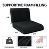 HOMBYS Recliner Seat Cushion with Lumbar Supportive Pillow Extra Large Non-Slip Seat Cushion with Back Support Cushions,Cruve Edge Design for Relief Thighs Pressure, Black view 2