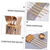 PRETYZOOM 20pairs Cute Long Cooking Chopsticks Extended Reusable Hot Pot Frying Chopsticks for Family view 2