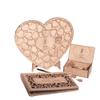Enjoy The Wood Wedding Guest Book Alternative - Personalized Rustic Decorations for Reception - Guests Signs with Pen Blank Wooden Hearts Ceremony Decor Custom Gifts (Prime) view 1