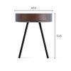 PEJLHK Side Table Nordic Bedside Table Round Corners A Few Sides Sofa Side Table Minimalist Small Side Cabinet Bedroom Bedside view 3