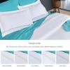 BNM Egyptian Cotton Duvet Cover Set, 1000 Thread Count, Hidden Button Closure, Soft Bedding Basics, 1 Duvet Cover, 2 Pillowshams, Solid, Infinity Scroll Embroidery, King/California King, White-Ivory view 4