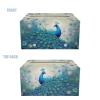 Yuuxorilu Peacock Tissue Box Cover Stylish PU Leather Rectangular Tissue Box Holder for Bathroom Living Room Bedroom Vanity Countertop Night Stands Office Desk Car Home view 2