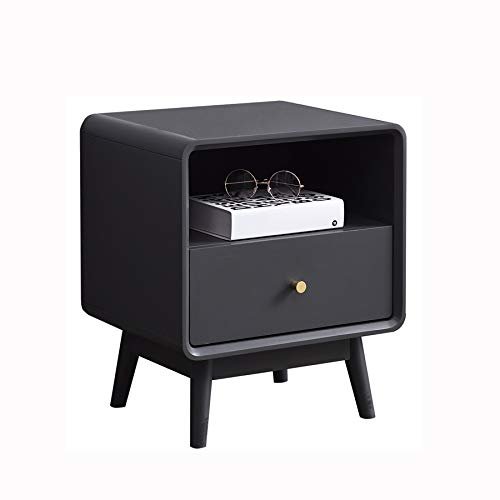 PEJLHK Side Table The Bedside Table is Simple and Modern Solid Wood Bedroom Bedside Table, Four-Legged Design Fashion Mini Small Storage Bedside Table