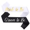 NAUXIUDSJS Bride to Be Sash and Groom to Be Sash, Bachelorette Party Supplies Engagement Party Favors, Bridal Shower Sashes Bachelor Decorations Just Married Gift Engaged Decor Accessories view 1