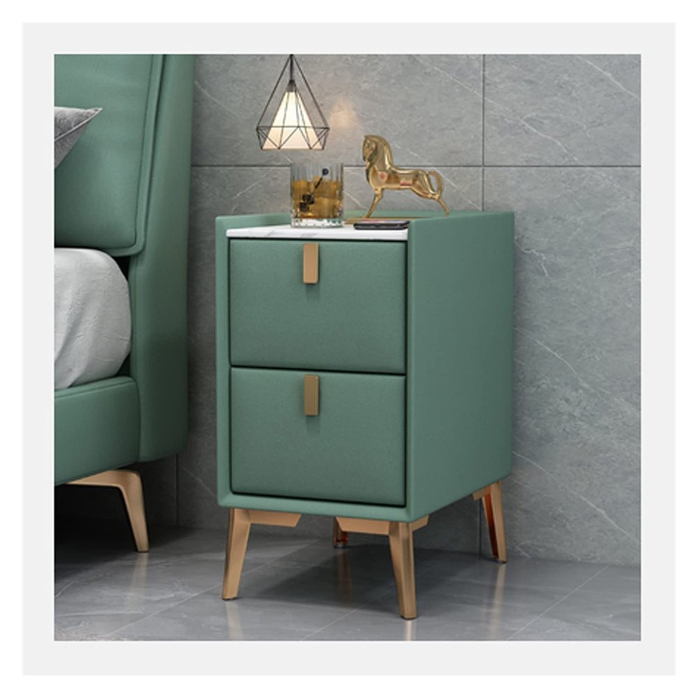 PEJLHK Side Table Bedside Table Modern Bedside Table Simple Nordic Style Mini Bedroom Bedside Table Slate Full Wood Storage Cabinet for Living Room Sofa Bedside Drawer Bedside Cabinet
