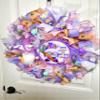 Handmade Easter Bunny Gnome Kisses Prelit Ribbon Wreath 22 in LED W13 view 2
