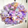 Handmade Easter Bunny Gnome Kisses Prelit Ribbon Wreath 22 in LED W13 view 3