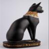 HomeLoft Basics Unique Statue Goddess Bastet cat Large Handcrafted Paint Black with Amazing Details Scarab on her Head and Winged on her Chest & Eye of Horus Made in Egypt, 300731 view 4