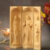 Catholic Triptych of Jesus Christ- St. Joseph- Mother Mary Religious Gifts Wooden Catholic Home Altar Jesus Christ Home Decor Religious Gift view 2