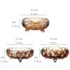 Ashtray Creative Crystal Glass Ashtray Home/Hotel/Restaurant Ashtray There are Three Styles of 5.4 Inch Amber Cigar Tray Portable Ashtray (Color : C) view 2