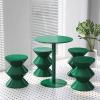 Antourlamm Round Cocktail Bar Table with Metal Base - Small Bistro Dining Table, Green Nightstand Coffee End Table for Living Room, Bedroom, Small Spaces, Modern Home Decor (Size : 40x50cm) view 1