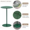 Antourlamm Round Cocktail Bar Table with Metal Base - Small Bistro Dining Table, Green Nightstand Coffee End Table for Living Room, Bedroom, Small Spaces, Modern Home Decor (Size : 40x50cm) view 3