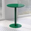 Antourlamm Round Cocktail Bar Table with Metal Base - Small Bistro Dining Table, Green Nightstand Coffee End Table for Living Room, Bedroom, Small Spaces, Modern Home Decor (Size : 40x50cm) view 4
