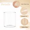 BENECREAT 6 Pcs Glass Cylinder Vases, 4 Inch (H) x 3.3 Inch(W) Clear Hydroponic Plant Bottles, Modern Decorative Centerpieces Vases for Micro Landescape, Flower, Home, Weddings, Party view 4