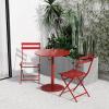 Modern Bistro Pub Table Round Bar Height Cocktail Table Red Leg and Base Table Small Accent Nightstand Side Table, Easy Assembly, Space Saving Pub Dinner Room Bistro Furniture ( Size : 40x62cm ) view 4