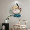 KMHHAG Wall Clock Peacock Chinese Style Silent Quartz Watch Art Livingroom Bedroom Kitchen Home Decoration view 2