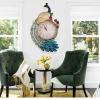 KMHHAG Wall Clock Peacock Chinese Style Silent Quartz Watch Art Livingroom Bedroom Kitchen Home Decoration view 4