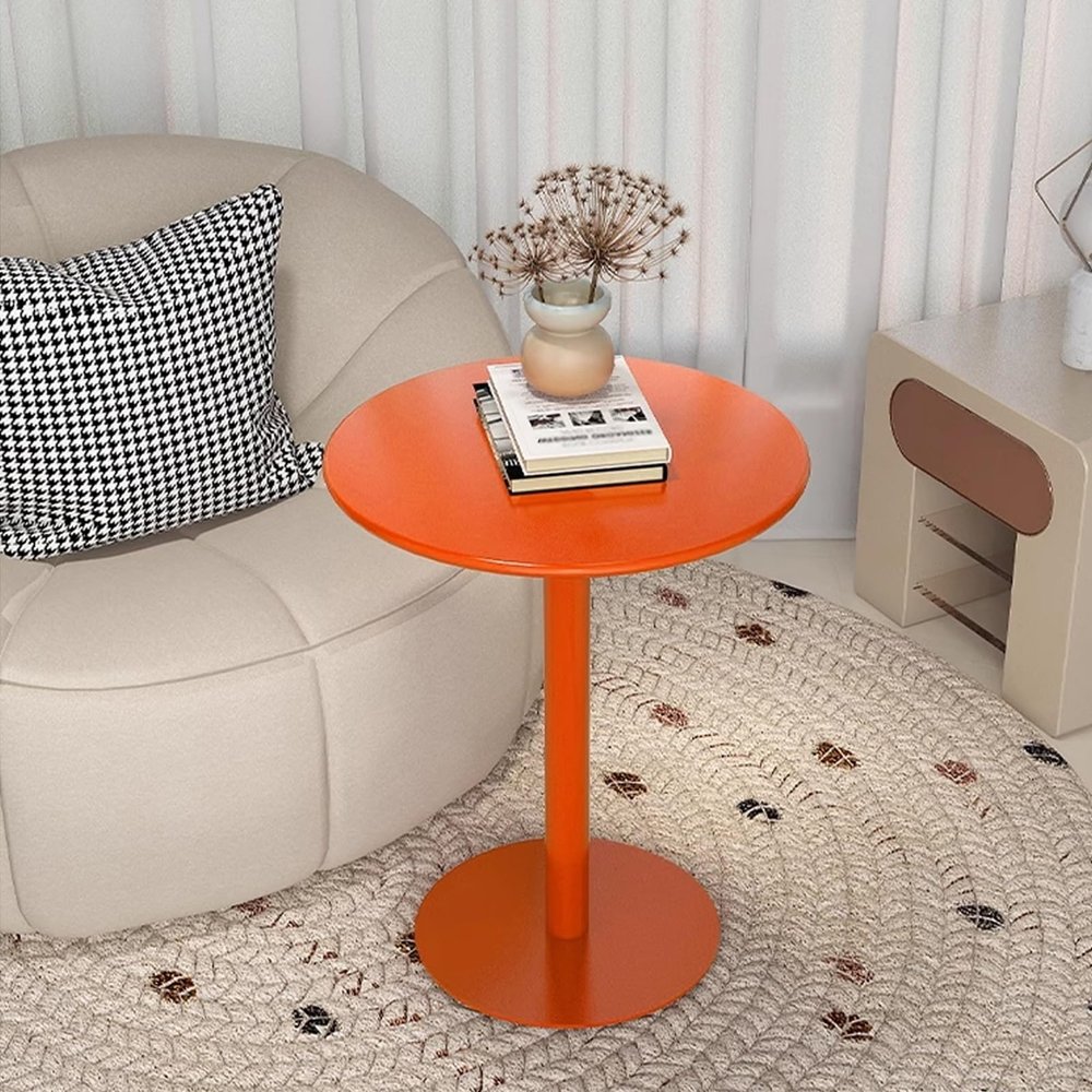 Antourlamm Modern Round Dining Table Cocktail Bar Table with Metal Base, Tall Bistro Pub Table, Kitchen Work Table Snack Table Coffee Table Tea Table Small Accent Nightstand (Size : 48x62cm)