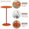 Antourlamm Modern Round Dining Table Cocktail Bar Table with Metal Base, Tall Bistro Pub Table, Kitchen Work Table Snack Table Coffee Table Tea Table Small Accent Nightstand (Size : 48x62cm) view 3