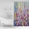 Purple Daisy Shower Curtain Set with Hook 72"x72",Washable Cloth Polyester Fabric Shower+Curtain,Waterproof Bath Curtains for Bathroom,Bathtubs Accessories Modern Abstract Painting Wildflower Plant view 2