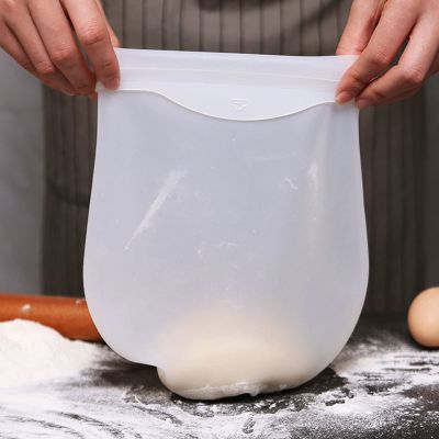 Kneading Bag,Silicone Kneading Dough Bag Material Versatile Mixer for Bread Pastry Pizza Tortilla Flour Mixing Bag for Pastry Bread Making(S)