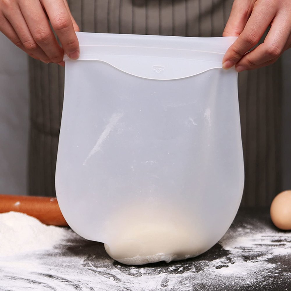 Kneading Bag,Silicone Kneading Dough Bag Material Versatile Mixer for Bread Pastry Pizza Tortilla Flour Mixing Bag for Pastry Bread Making(S)