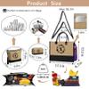 Adoryoung Monogrammed Tote Bags, 3Pcs Unique Birthday Gifts for Women Initial Personalized Jute & Makeup Bag Tote Bags for Women Her Girlfriend Friends Female Sister Teacher Mom (X) view 4